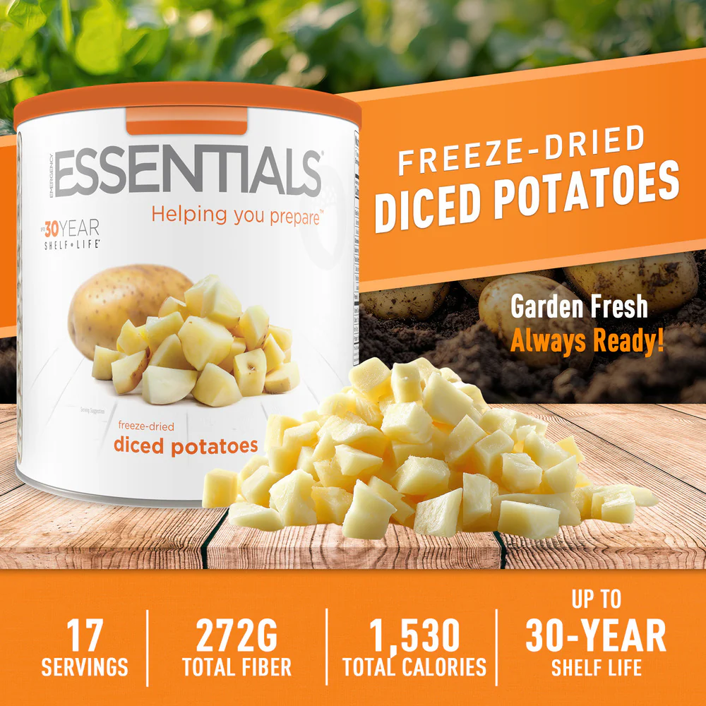 Emergency Essentials® Freeze-Dried Potato Dices Large #10 Can - Image 2
