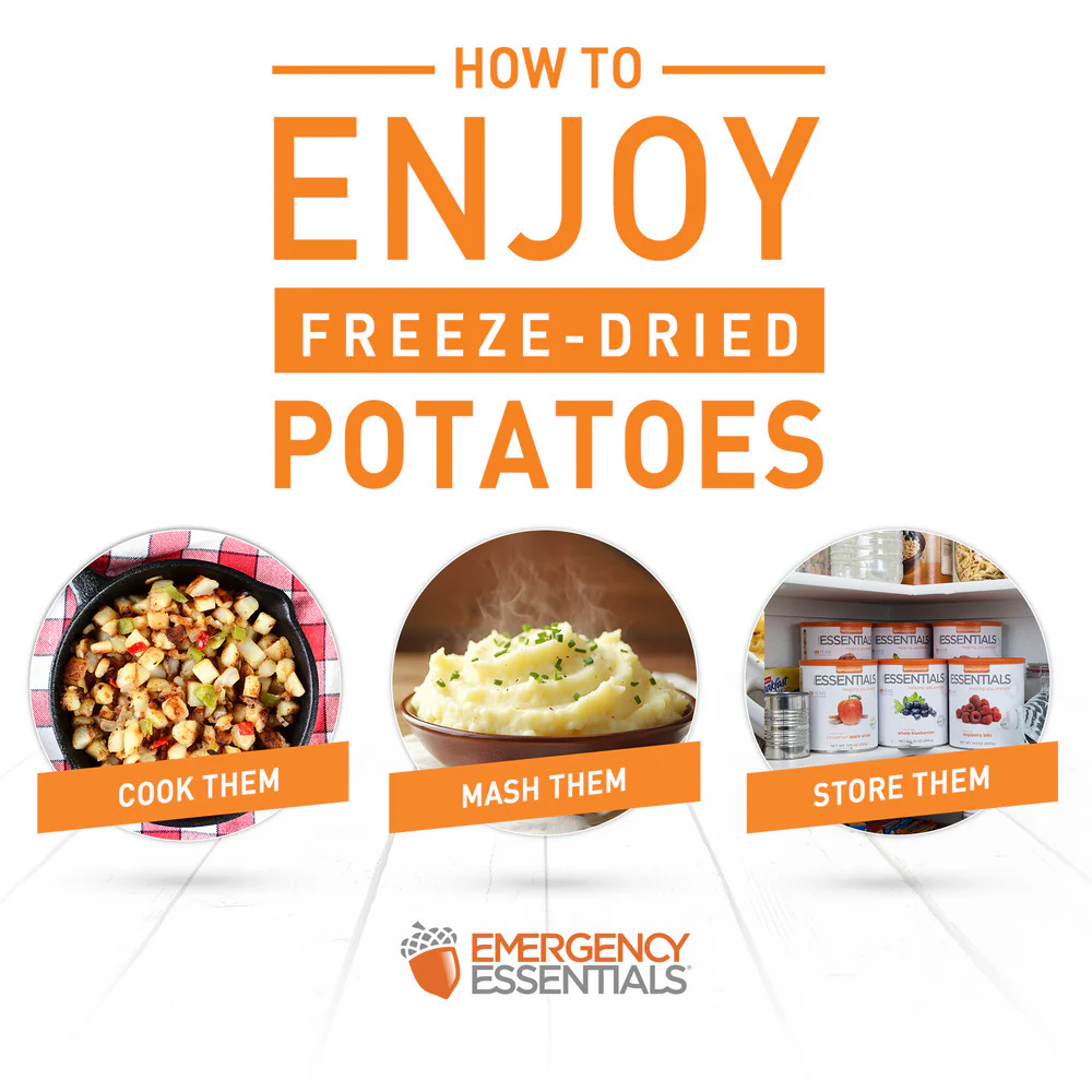 Emergency Essentials® Freeze-Dried Potato Dices Large #10 Can - Image 3