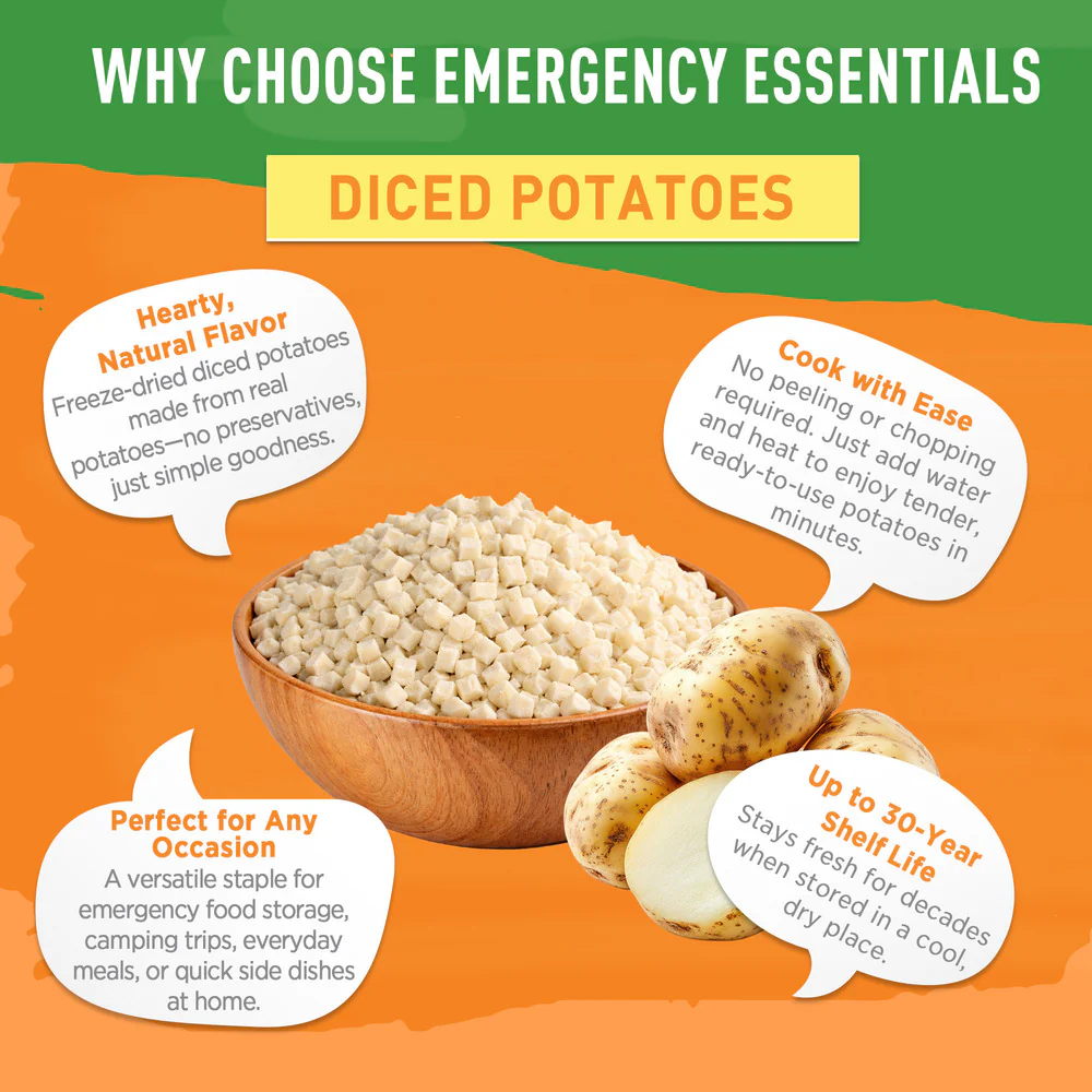 Emergency Essentials® Freeze-Dried Potato Dices Large #10 Can - Image 5