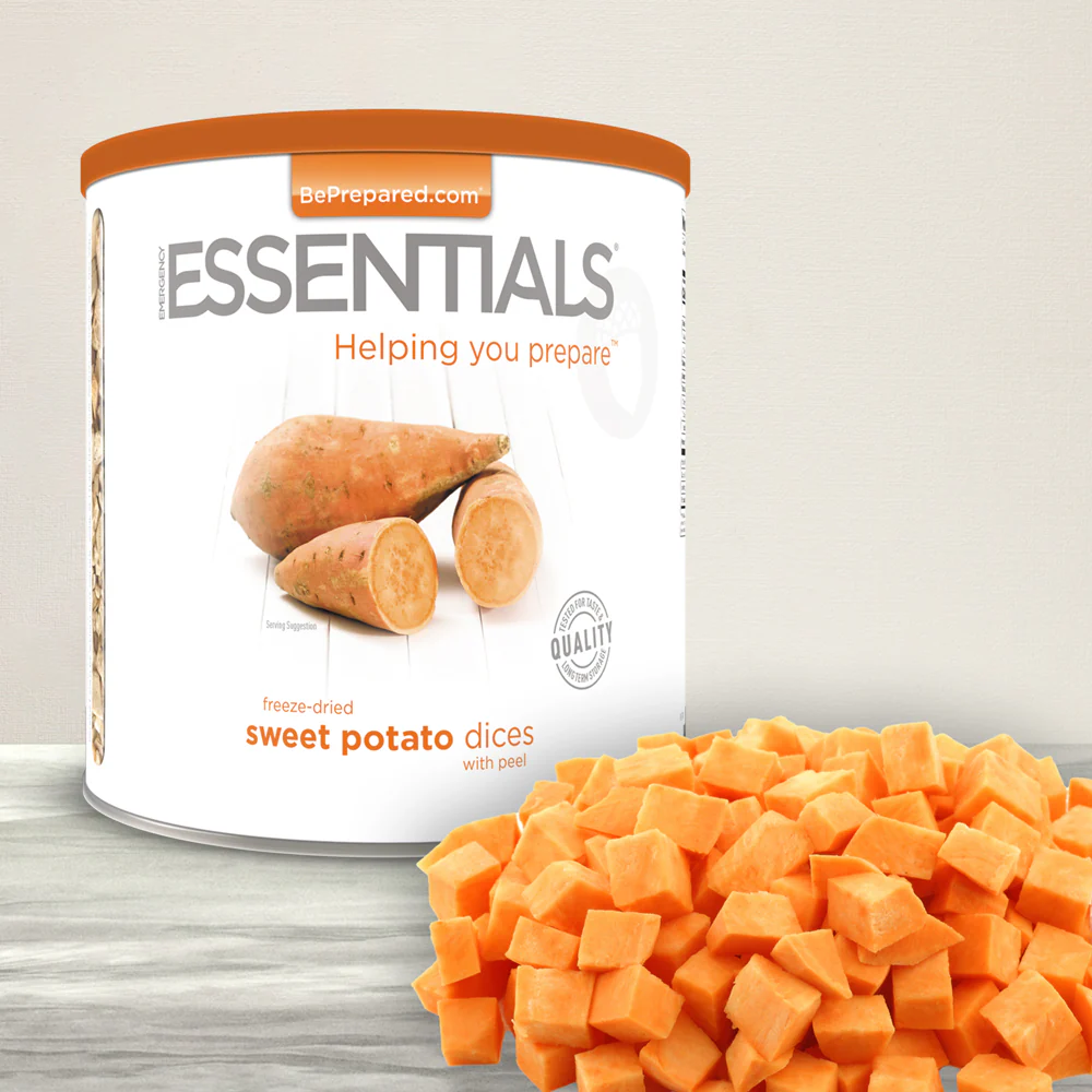 Emergency Essentials® Freeze-Dried Sweet Potato Dices with Peel Large #10 Can
