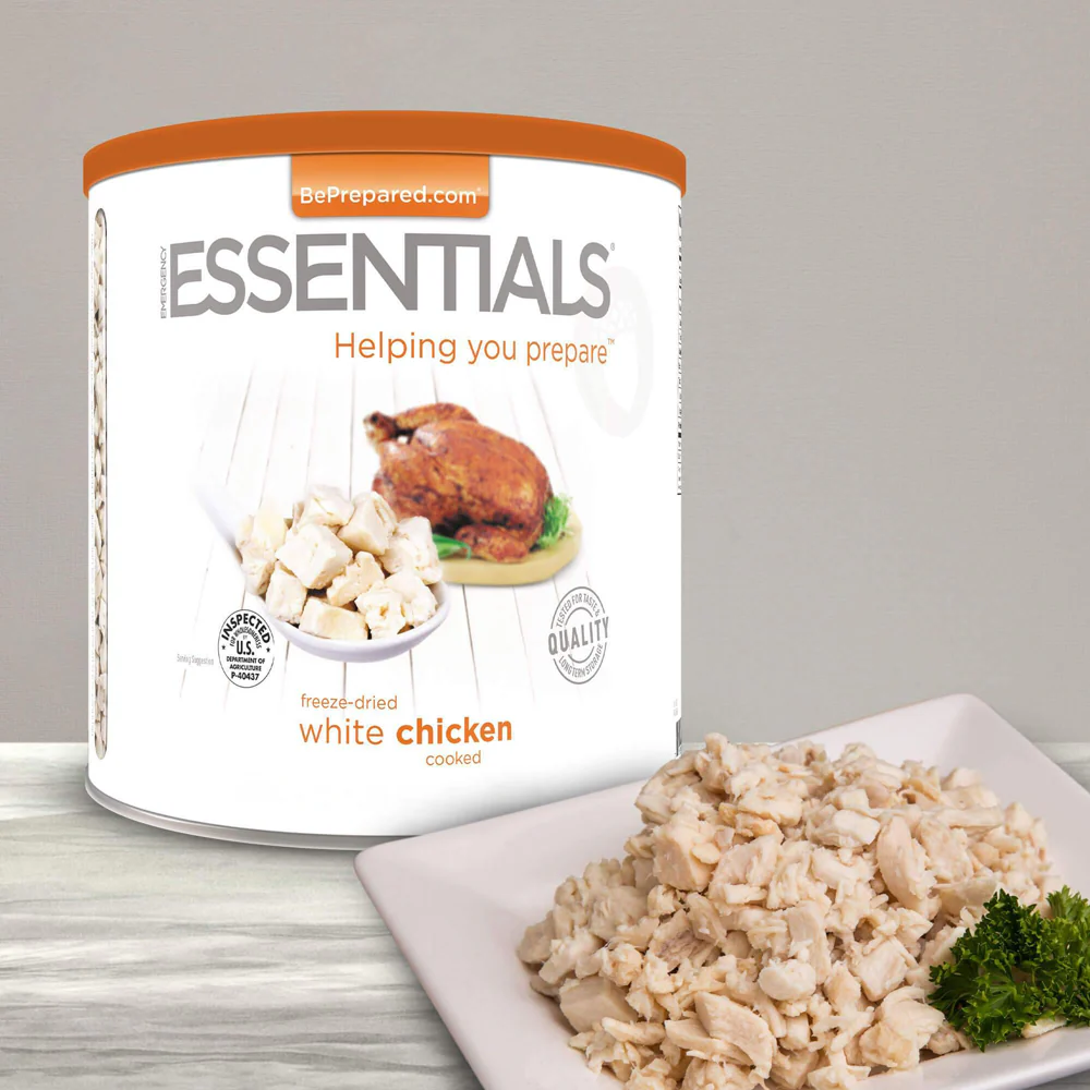 Emergency Essentials® Freeze-Dried Cooked White Chicken Large #10 Can
