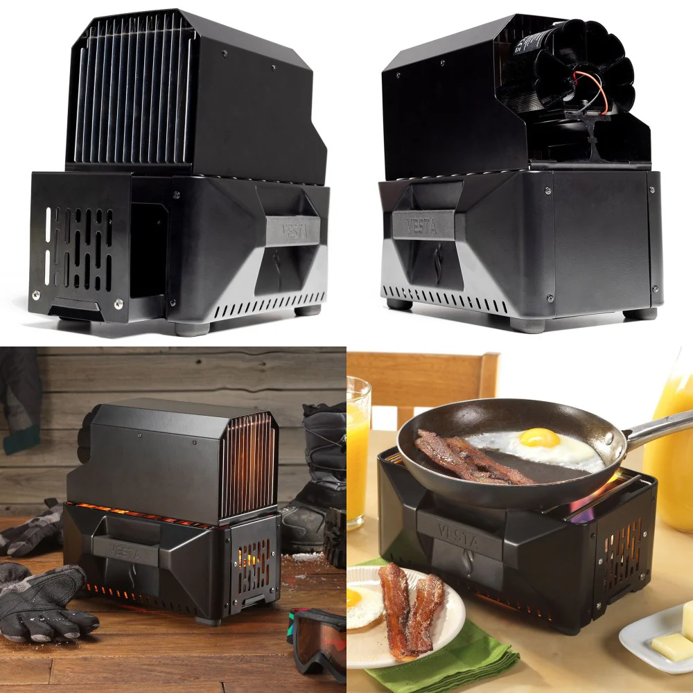 VESTA Self-Powered Indoor Space Heater & Cook Stove Plus 24 Cans of Canned Heat by InstaFire - Image 3