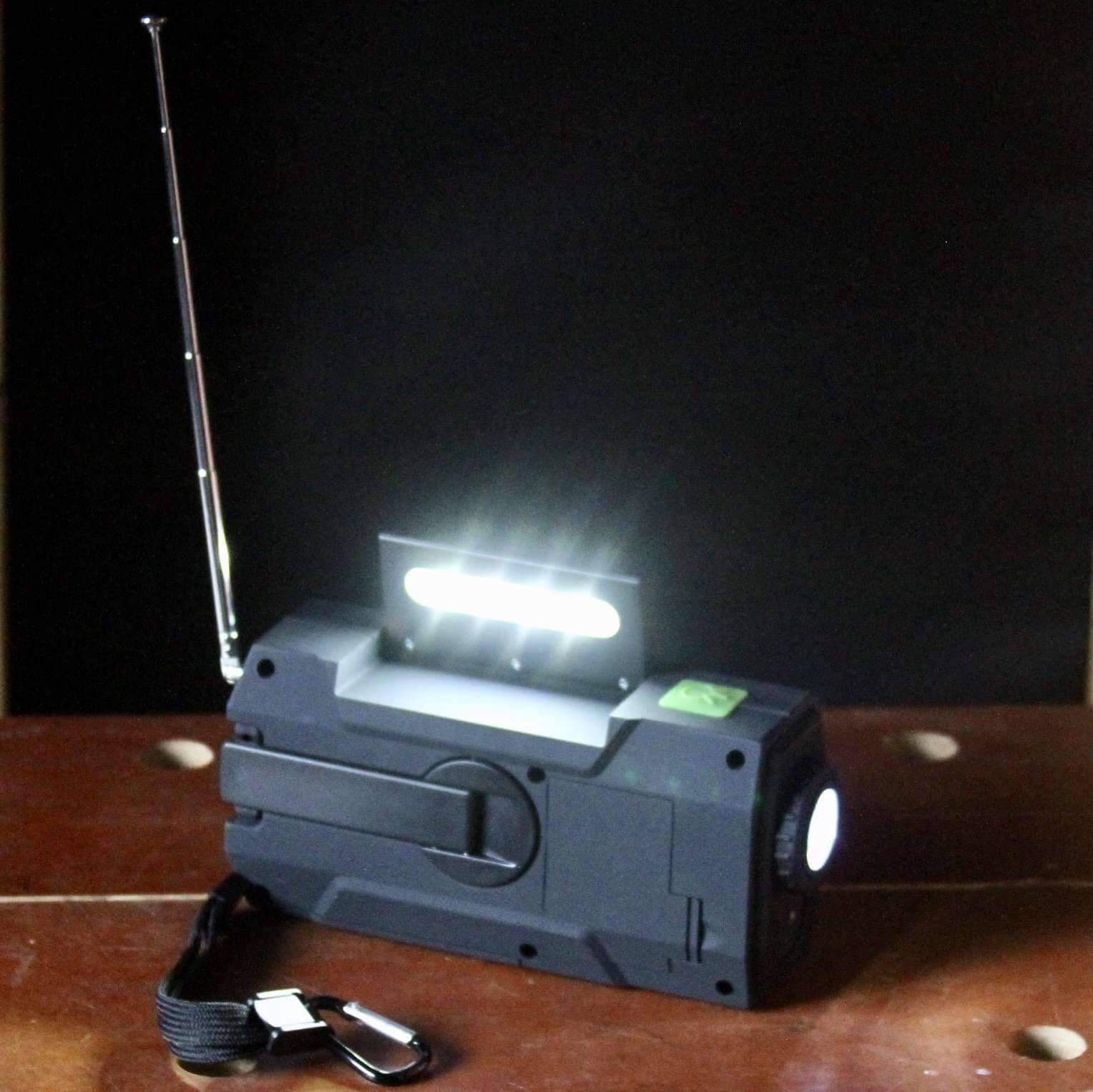 Solar Flashlight & AM/FM/Weather Radio w/ Hand Crank - Image 7